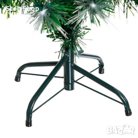 Коледна елха 180 см. със светещи фиброоптични силиконови връхчета и звезда, снимка 4 - Декорация за дома - 42291543