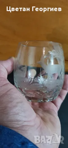 гравирани кристални чаши , снимка 6 - Антикварни и старинни предмети - 49533177