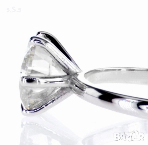 Дамски пръстен с огромен 💯 % ЕСТЕСТВЕН диамант 2,01 карата.СЕРТИФИКАТ , снимка 8 - Пръстени - 49108536