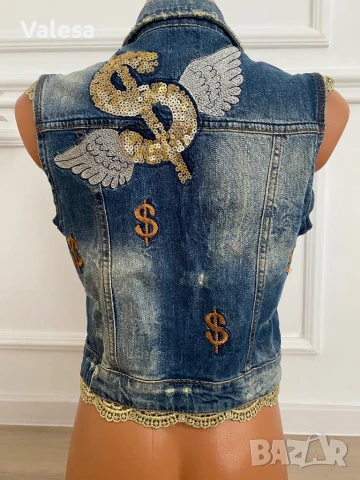 RAW Denim дънков елек, снимка 2 - Елеци - 51036669