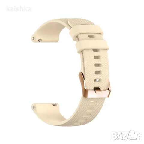 Силиконова каишка за Huawei GT4 41 mm/ GT5 41 mm, Garmin Vivoactive 4S/ Vivomove 3S/ Venu 2S 18 мм, снимка 4 - Смарт гривни - 36033907