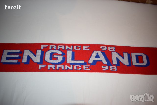 France 1998 - Световна купа - England - Уникален 100% ориг. шал / World Cup 1998 / Световно , снимка 4 - Футбол - 31182391