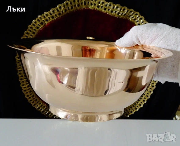 Датска бронзова салатиера,купа,фруктиера. , снимка 4 - Антикварни и старинни предмети - 52405886