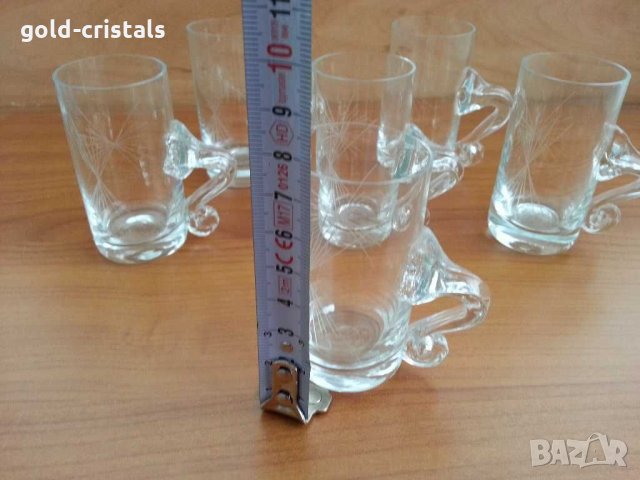 Стъклени чаши чашки  , снимка 4 - Антикварни и старинни предмети - 29658014