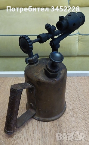 горелка бензинова лампа от соца бронз , снимка 2 - Антикварни и старинни предмети - 52595281