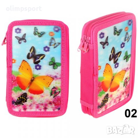 Несесер ученически с 2 отделения и 3D картинка, шит. Всяко отделение разполага с цип за затваряне. Н, снимка 4 - Ученически пособия, канцеларски материали - 37820547