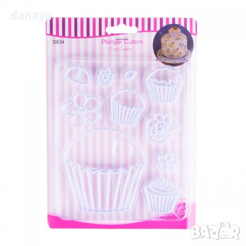 2312 Комплект печати за сладки Кексчета фондан торта, 10 броя, снимка 3 - Форми - 33769051