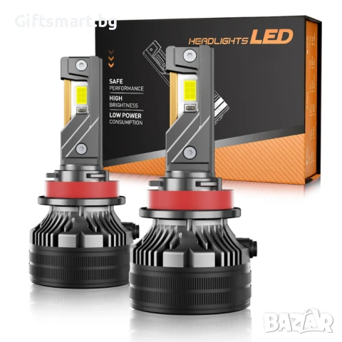 Комплект 2 LED крушки, H7, 31 000Lm, 2x65W, 6000К, 76.5x36мм, 3570 чип, снимка 3 - Аксесоари и консумативи - 51102862