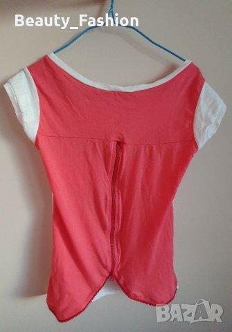 Дамска тениска с цип на гърба, снимка 2 - Тениски - 29331931