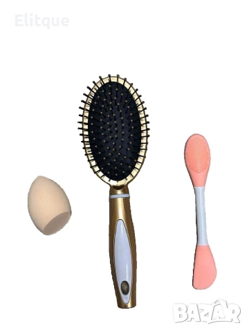 Комплект за красота четка за коса, гъба, кърпа за коса + четка за баня, снимка 11 - Други - 52895656