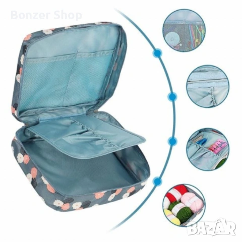 Комплект аксесоари за плетене, 58 части, алуминиеви куки – Пълен сет за начинаещи и напреднали, снимка 5 - Други стоки за дома - 54169474