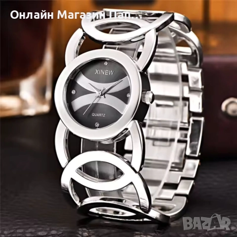 Дамски часовник XINEW 6438 – Луксозна гривна, злато и сребро, снимка 8 - Дамски - 52349121