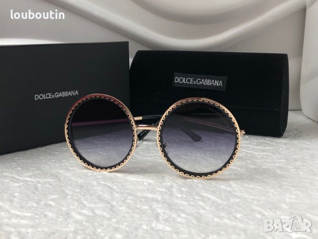 Dolce & Gabbana DG Дамски слънчеви очила кръгли овални , снимка 7 - Слънчеви и диоптрични очила - 38767143