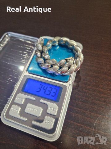 Страхотна антикварна сребърна гривна , снимка 13 - Антикварни и старинни предмети - 40777147