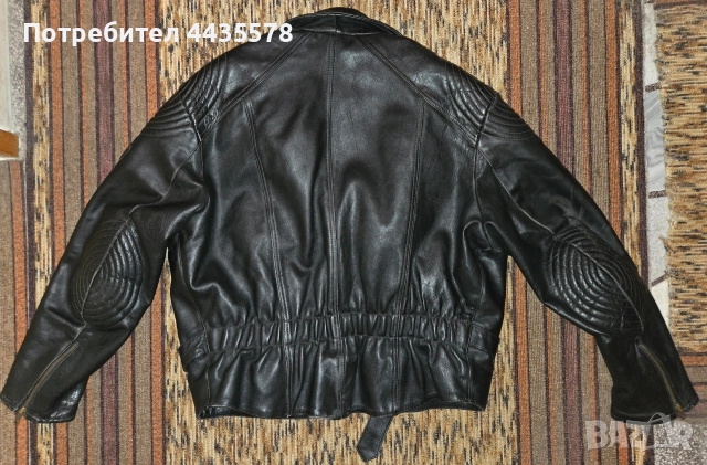 Кожено мото яке тип рокерско (рокерия) от естествена кожа, снимка 2 - Якета - 52886456