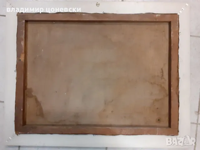 Стара маслена картина,масло на платно, снимка 3 - Антикварни и старинни предмети - 49242396