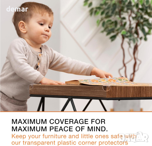 Hynec Technologies Комплект от 16 протектори за ъгли и ръбове за безопасност на бебета 3x3 cm, снимка 3 - Други - 44532555