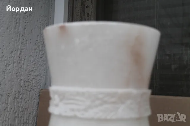 Лампа от бял мрамор, снимка 2 - Настолни лампи - 48681235