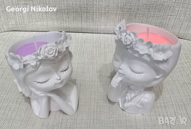 Свещи и свещници ръчна изработка, снимка 9 - Други - 52139728