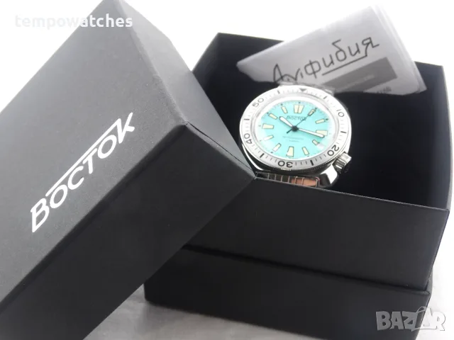 ВОСТОК АМФИБИЯ АВТОМАТИЧЕН-"ЧЕРЕПАХА"-"TIFFANY" ref: 70088В, снимка 3 - Мъжки - 48082149