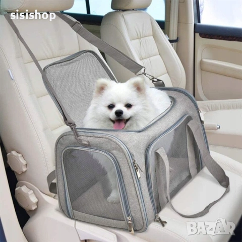 Дишаща и сигурна чанта за пренасяне на малки животни 4325, снимка 2 - За котки - 53984381