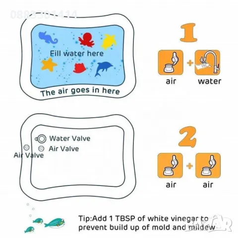 Бебешки матрак Килим за игра Морско дъно , снимка 4 - Образователни игри - 47339384