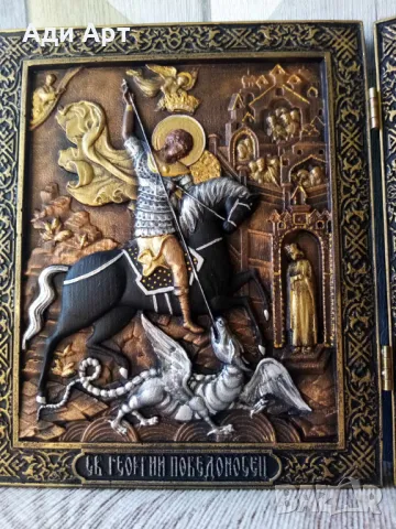 икона на св Георги, снимка 2 - Картини - 47569173