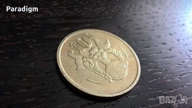 Mонета - Кипър - 10 цента | 1993г., снимка 1 - Нумизматика и бонистика - 31232193
