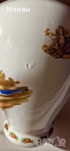 🌹 Прекрасна  голяма ваза с романтична сцена, снимка 9 - Вази - 47949136