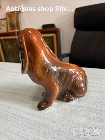 Керамично куче с глазура - Блъдхаундът. №4582, снимка 4 - Колекции - 42364979