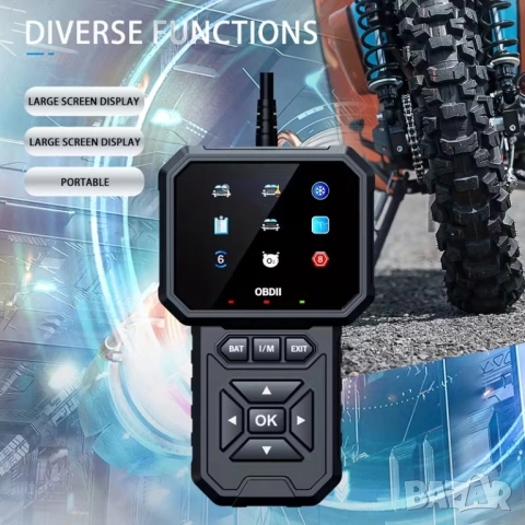 Full OBD2 EOBD автомобилен диагностичен кодочетец S1 , снимка 2 - Аксесоари и консумативи - 54021630