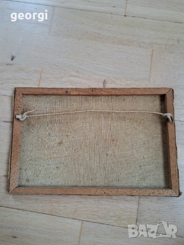 стара авторска мини картина ферма в гората М1, снимка 6 - Картини - 54013604