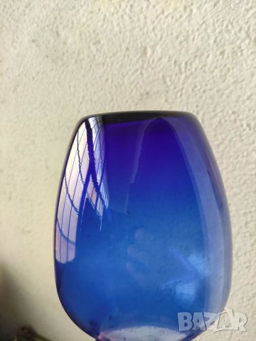 Продавам синя ваза , снимка 3 - Вази - 36888660