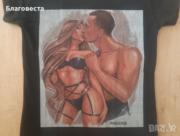 Дамска тениска с ефектна щампа , снимка 2 - Тениски - 52350722