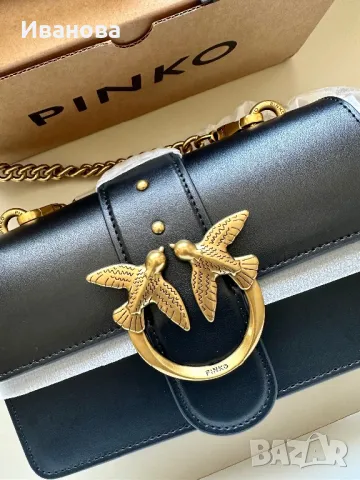 Чисто нова Чанта и колан Pinko Love Mini Icon в черен цвят, снимка 2 - Чанти - 47758810