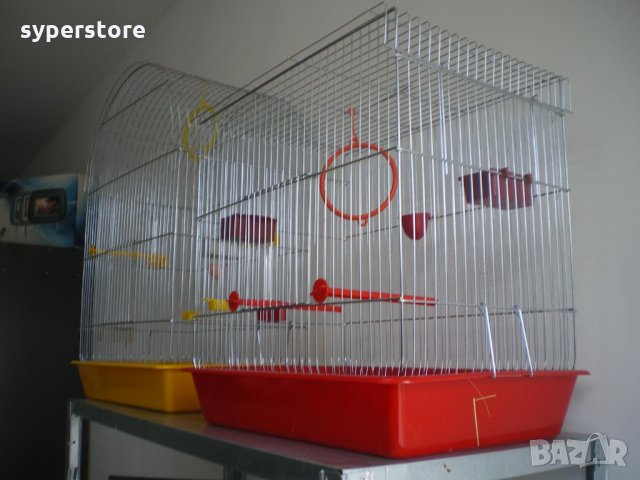 Клетка за  птици  средна L  плосък покрив за 1 или няколко броя птици (папагали) , снимка 3 - За птици - 34543723
