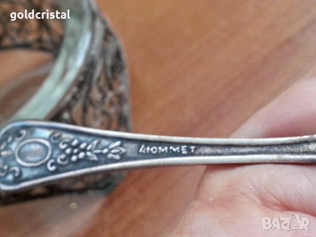 Стара руска солничка солница  филигран , снимка 6 - Антикварни и старинни предмети - 38738780