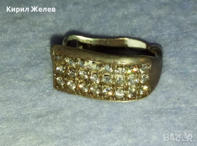 ПРЕКРАСНА СКЪПОЦЕННА СРЕБЪРНА ОБЕЦА СРЕБРО 925 АНГЛИЯ с БЛЕСТЯЩИ ЮВЕЛИРНО ФАСЕТИРАНИ ЦИРКОНИ 38823, снимка 5 - Обеци - 42466507