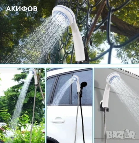 Преносим душ за къмпинг, компактен, USB зареждане, батерия 2200 mAh, снимка 9 - Къмпинг мебели - 51294295