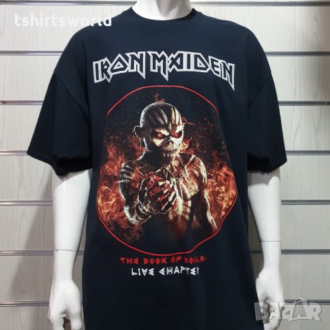 Нова мъжка тениска на музикалната група IRON MAIDEN -THE BOOK OF SOULS LIVE CHAPTER , снимка 6 - Тениски - 30648352
