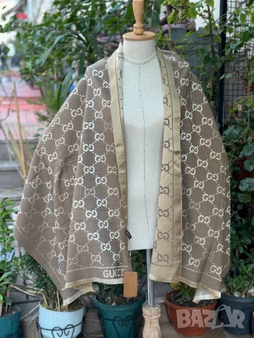 кашмирен шал gucci louis vuitton , снимка 2 - Шалове - 51336418