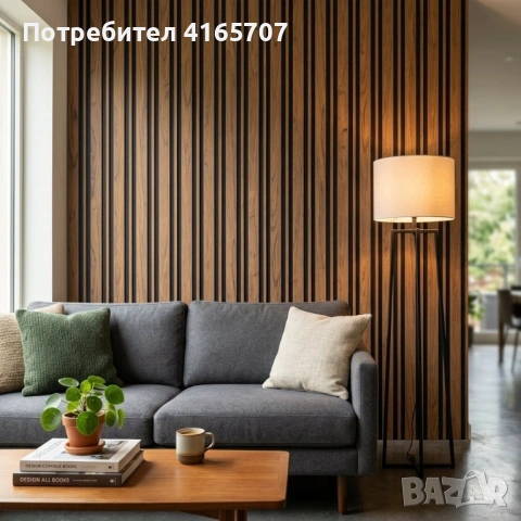 Дизайнерски 3D панел със сребриста текстура и меден кант - 16 см х 2.8 м, снимка 9 - Други стоки за дома - 54365245