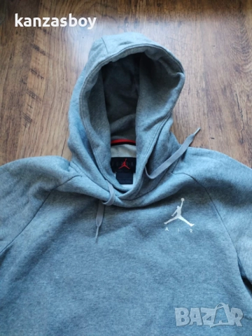 Jordan Jumpman CARBON HEATHER/WHITE - страхотно мъжко горнище С, снимка 4 - Спортни дрехи, екипи - 52215738