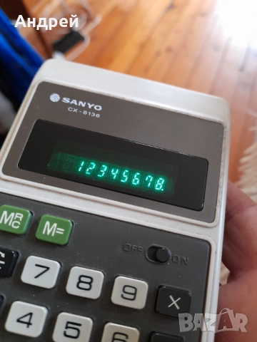 Стар калкулатор Sanyo CX-8136, снимка 6 - Други ценни предмети - 51682055