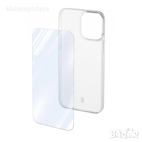 Cellularline Пакет за Apple iPhone 15 Прозрачен калъф + протектор, снимка 2 - Калъфи, кейсове - 52964344