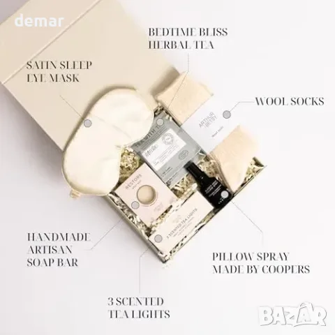 Подаръчен комплект HALLBY Sleep Spa Box с аромат на лавандула, снимка 3 - Други стоки за дома - 56228532