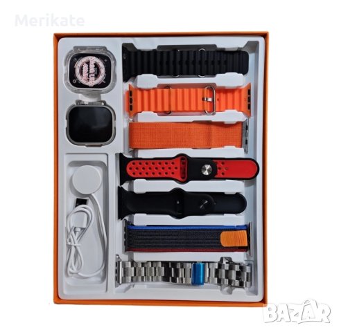 Смарт часовник/ Smart watch S100 2023-7 каишки- Топ Цена- Хит Продукт, снимка 2 - Смарт гривни - 42432420