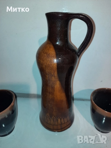Ретро керамични Битови сервизи за ракия и вино, снимка 8 - Сервизи - 52860914