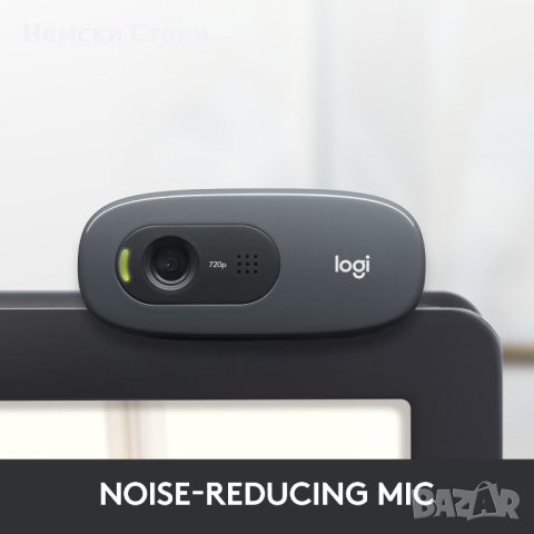 Уеб камера с микрофон LOGITECH C270, 720P, USB2.0, снимка 3 - Камери - 42105555