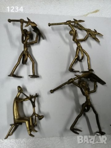 Месингови статуетки 14 см, снимка 1 - Статуетки - 31891657